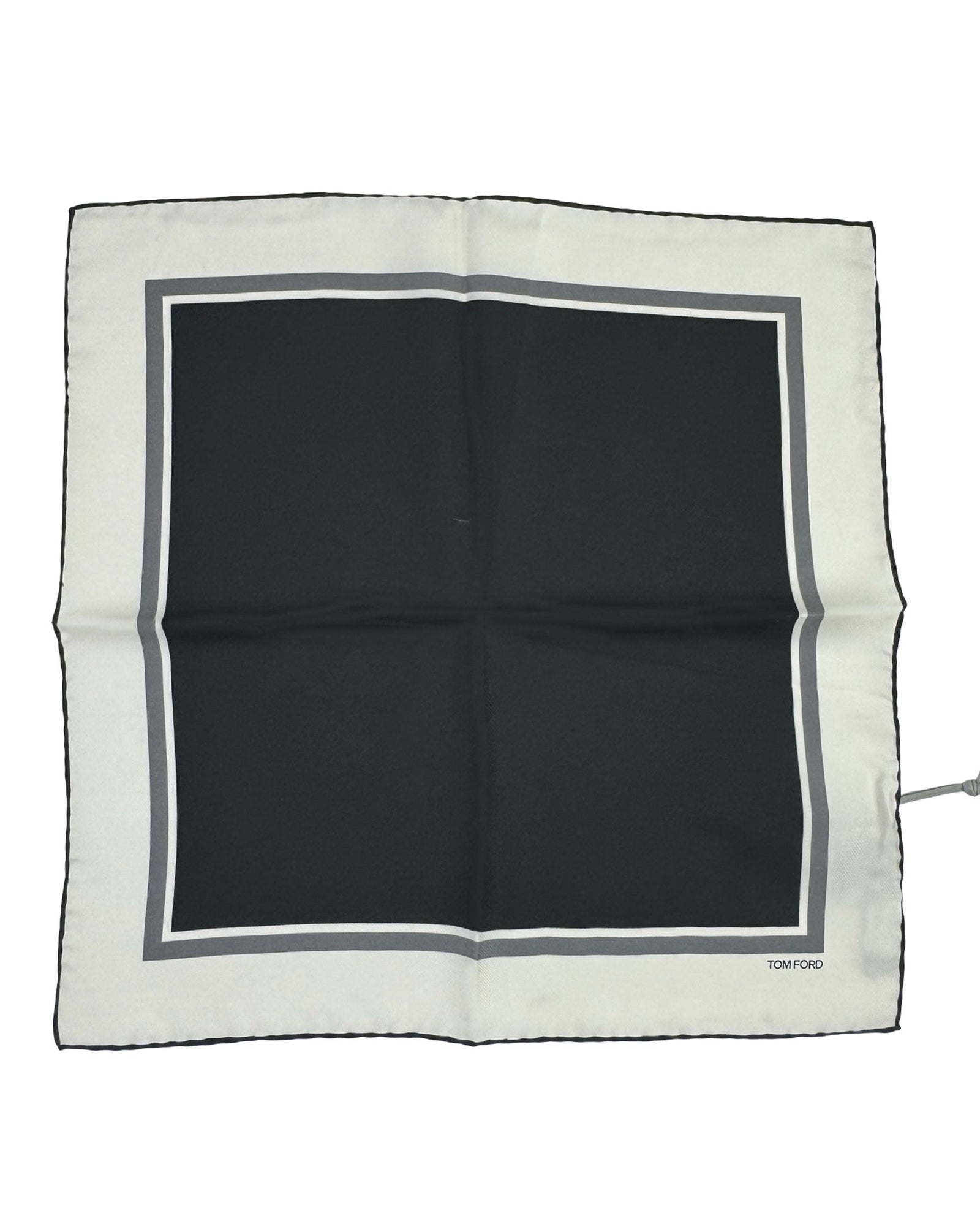 Tom Ford Pocket Square Black White Gray
