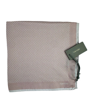 Tom Ford Silk Pocket Square Pink Dots