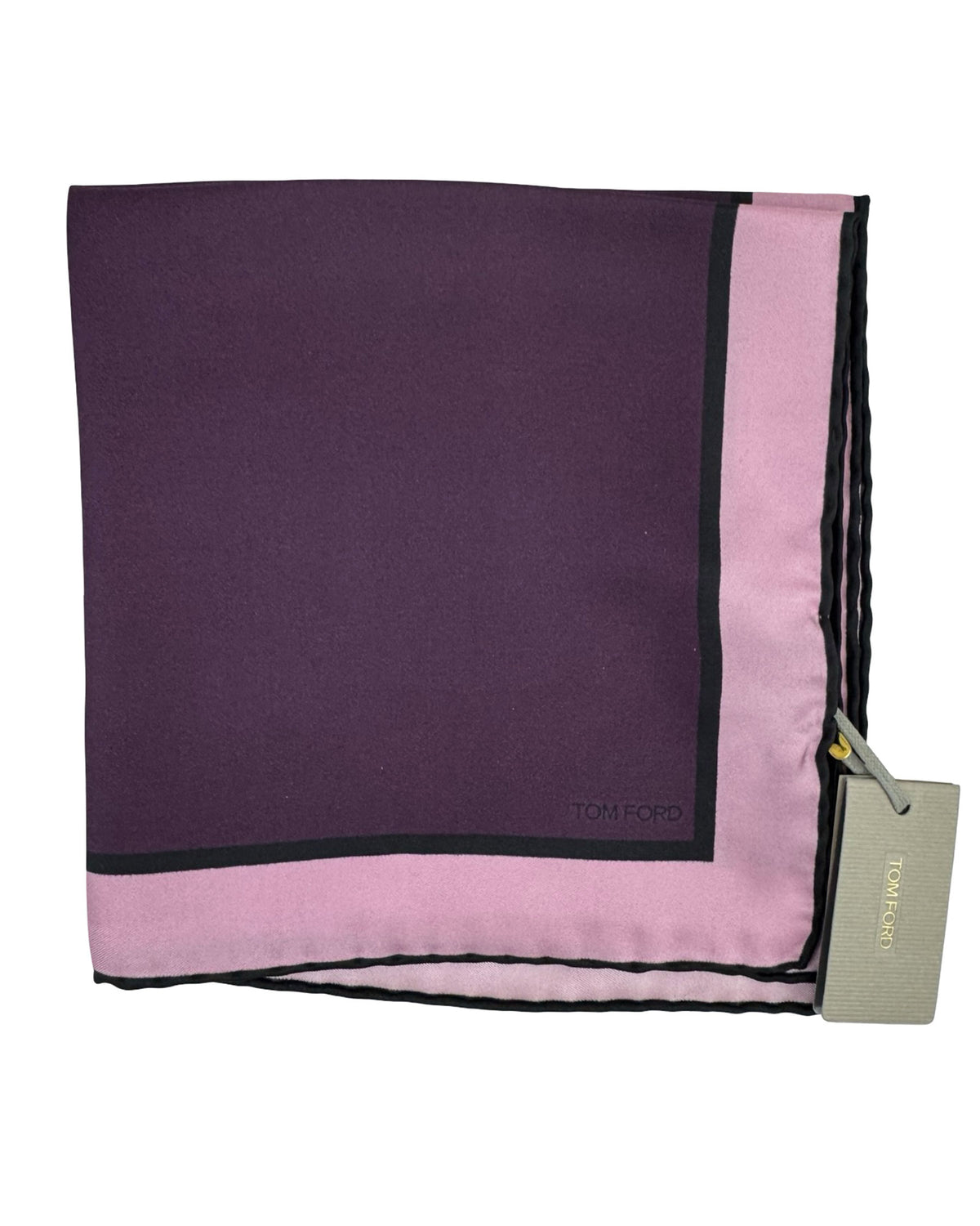Tom Ford Silk Pocket Square Pink Purple