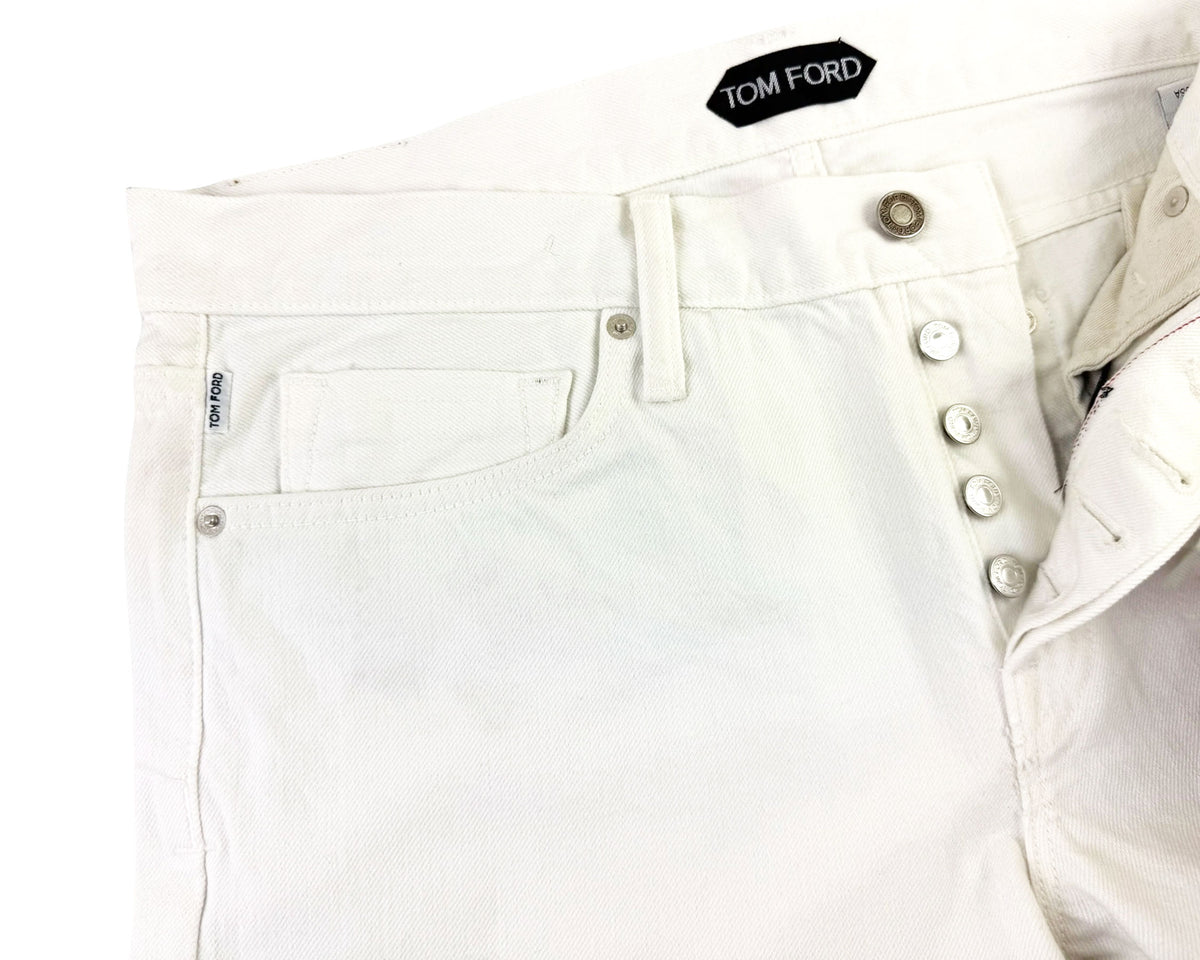 Tom Ford Pants White 5 Pocket 36 Straight