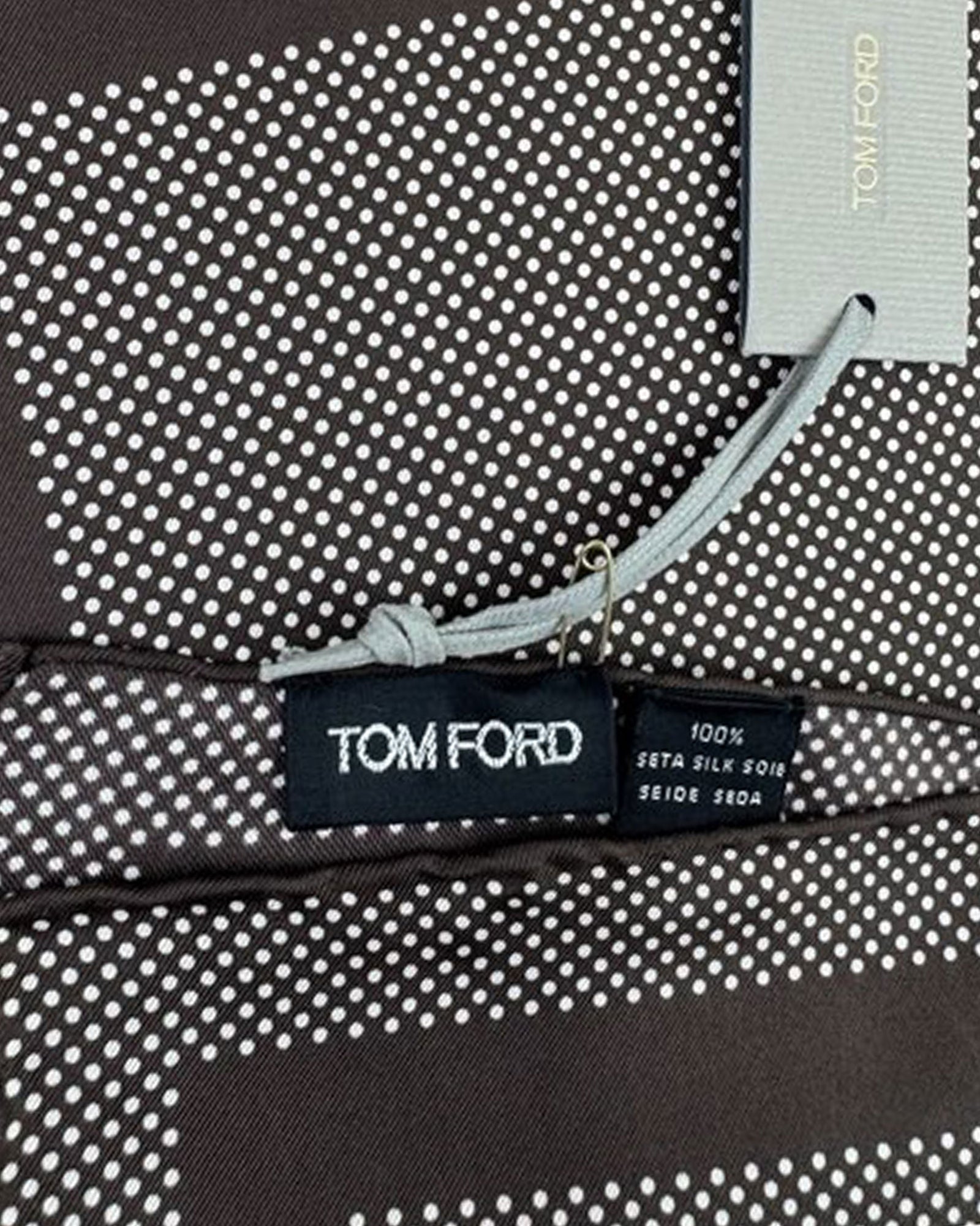Tom Ford Silk Pocket Square Dotted Design