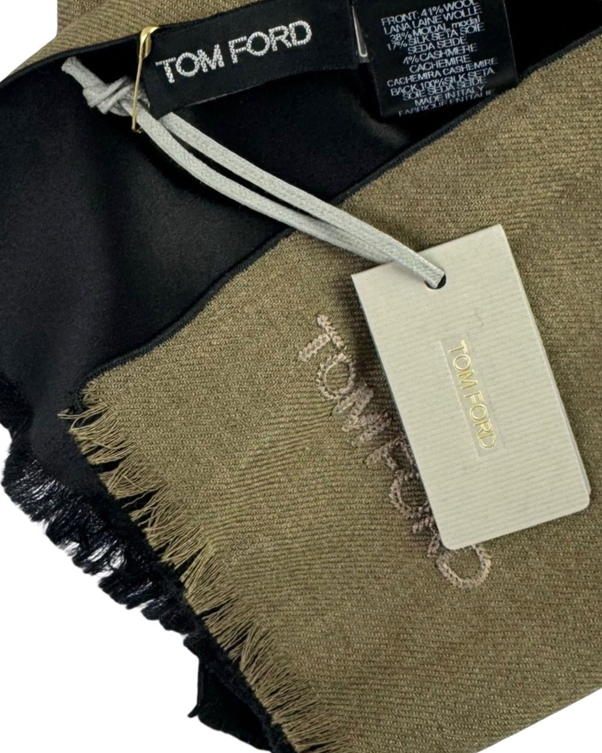 Tom Ford Scarf Black Taupe