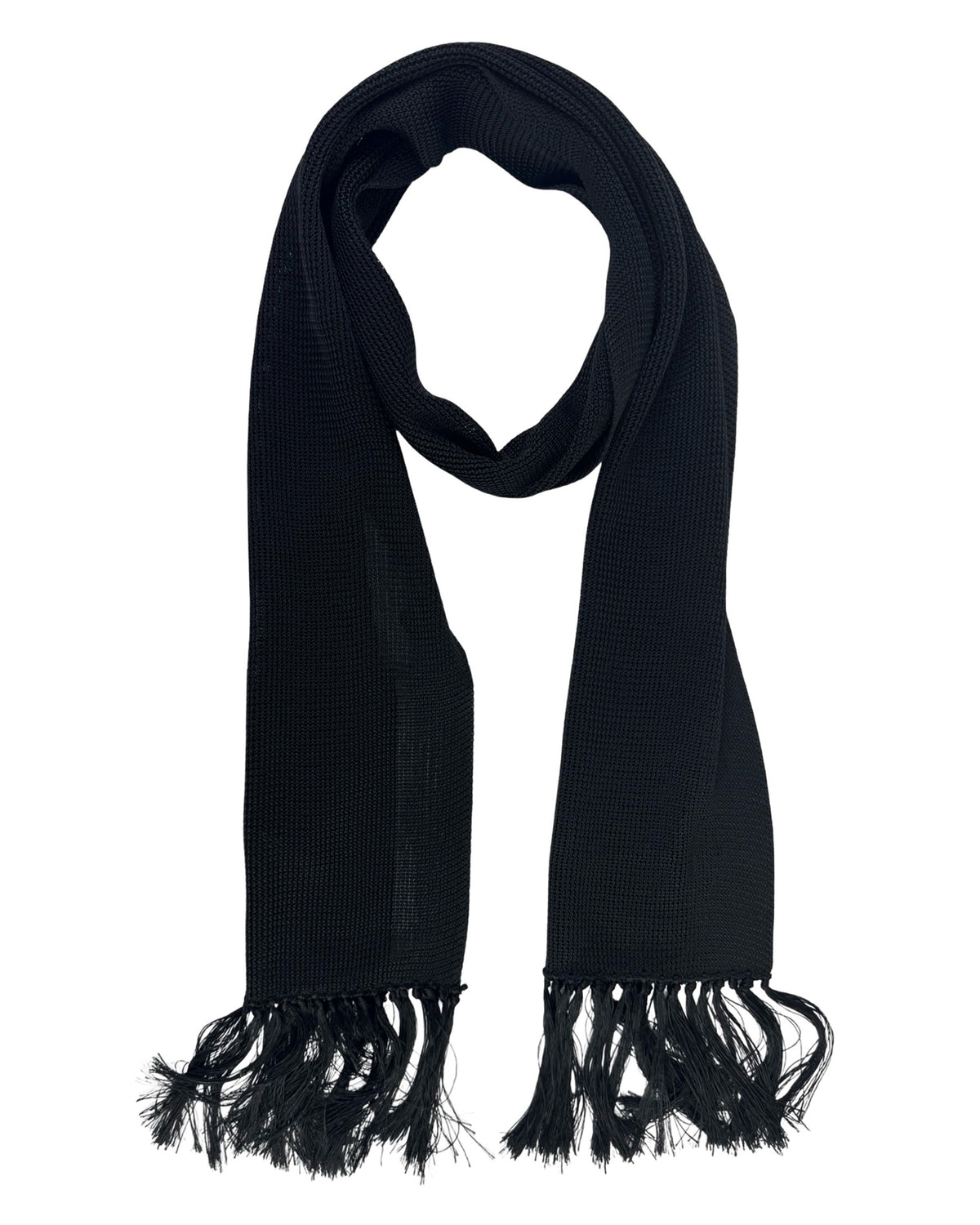 Tom Ford Scarf Black Knitted Fringe
