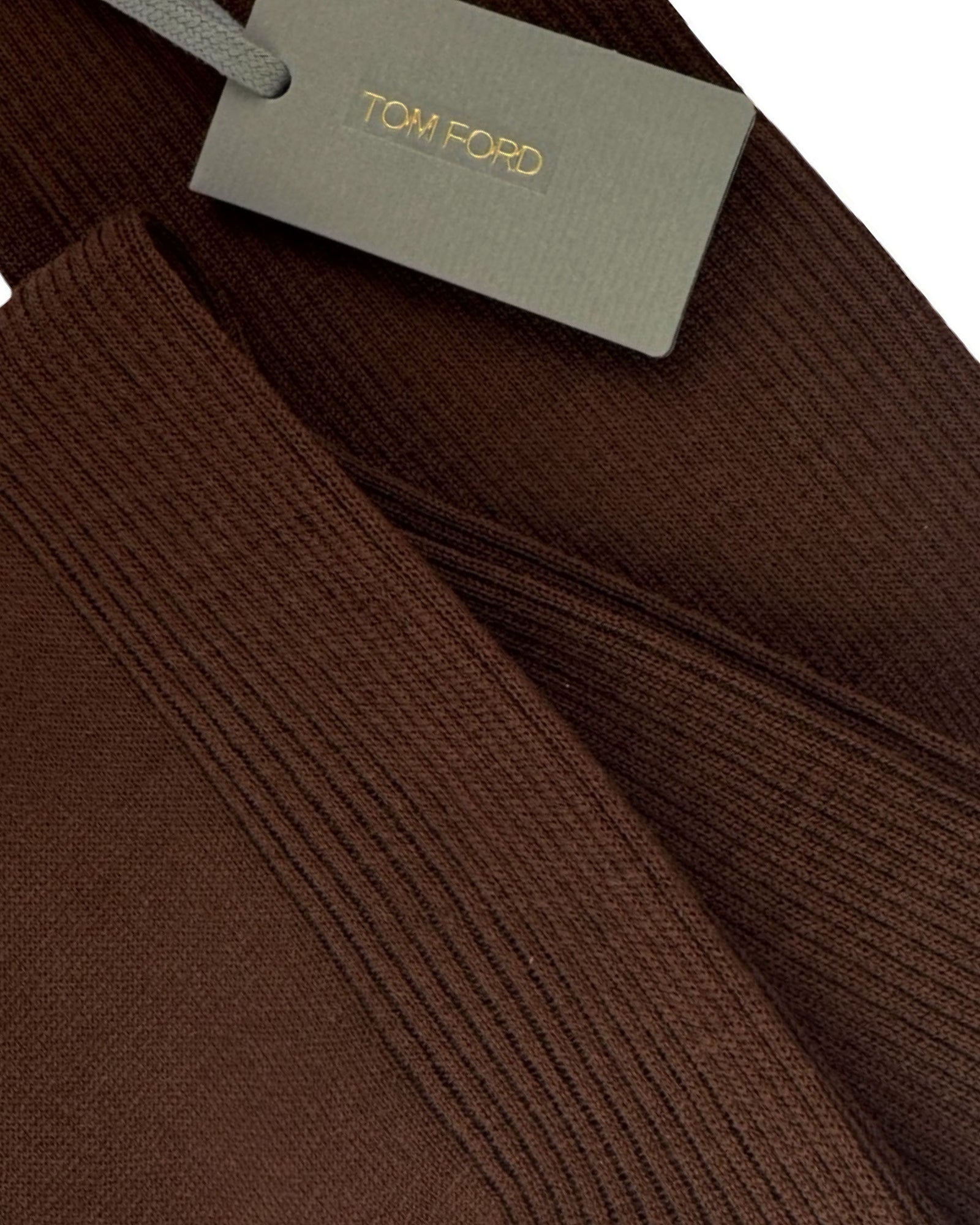 Tom Ford Wool Socks Brown Over-The-Calf - M FINAL SALE