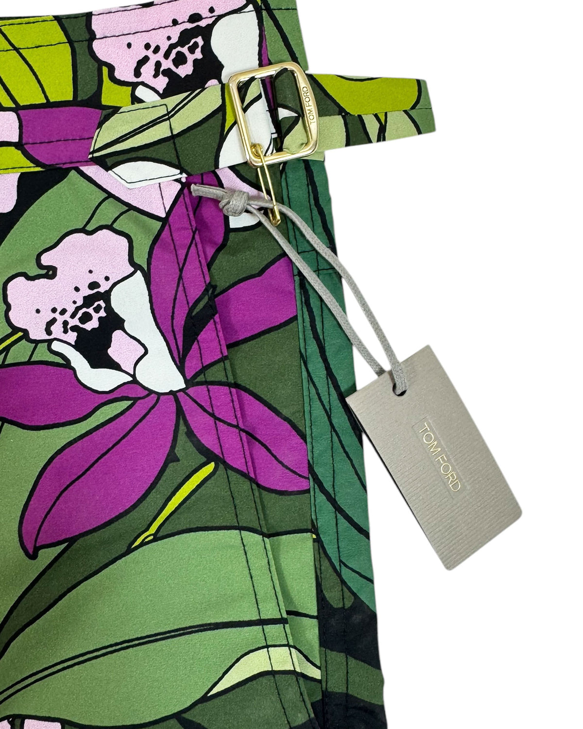 Tom Ford Swimwear Green Pink Purple Floral Men Swim Shorts EU 48/ S