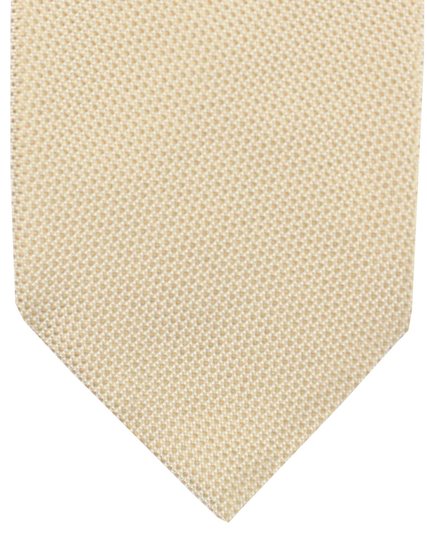 Tom Ford Silk Tie Taupe Cream Mini Dots