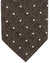 Tom Ford Silk Necktie Brown Silver Dots