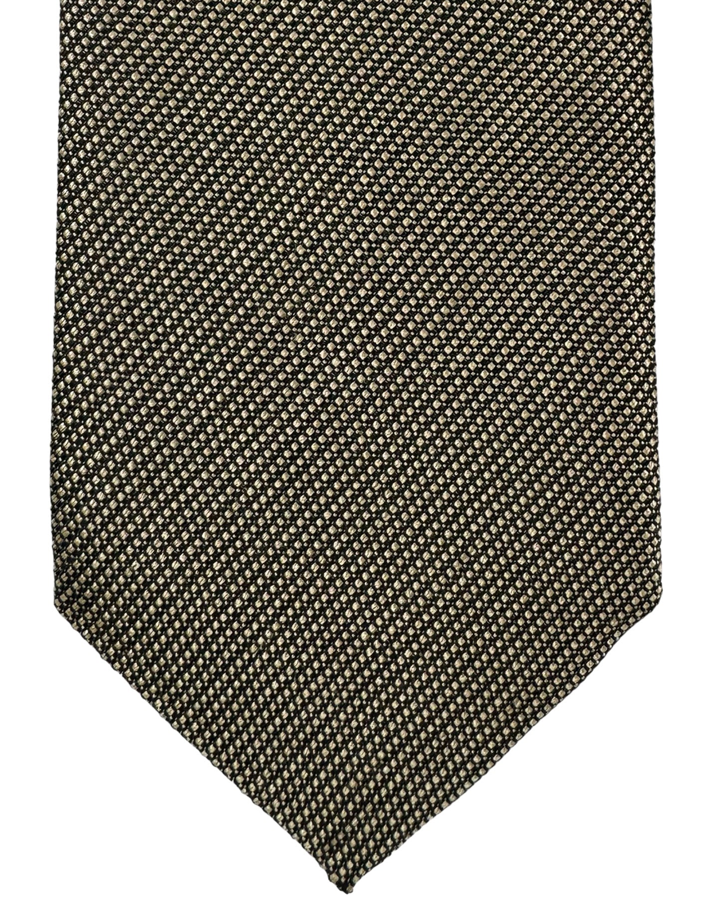 Tom Ford Silk Necktie Brown Micro Pattern