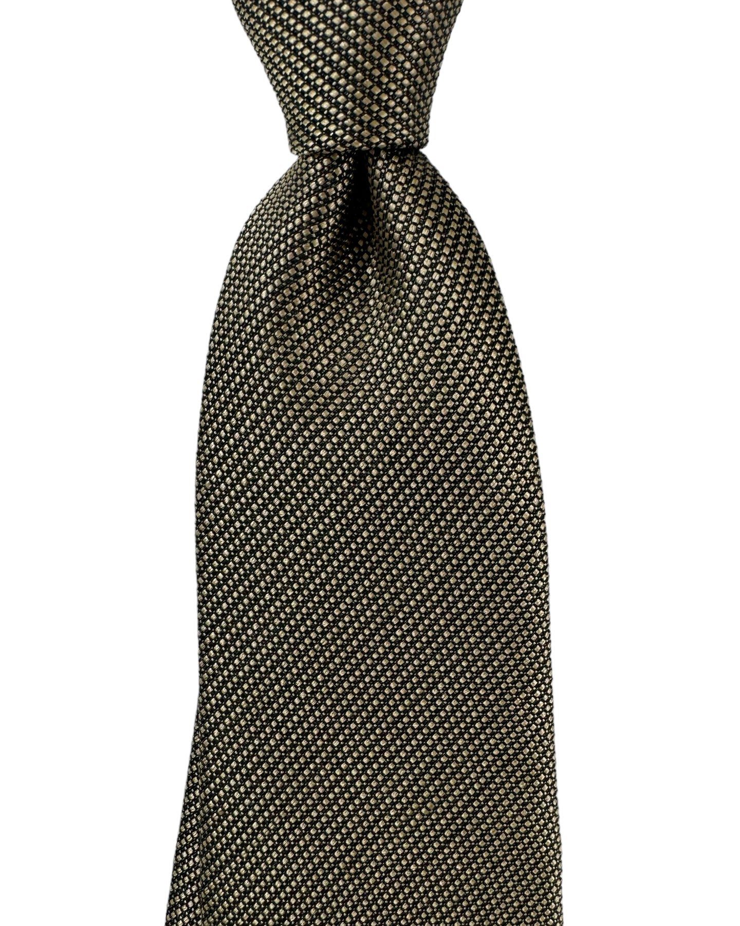 Tom Ford Silk Necktie Brown Micro Pattern
