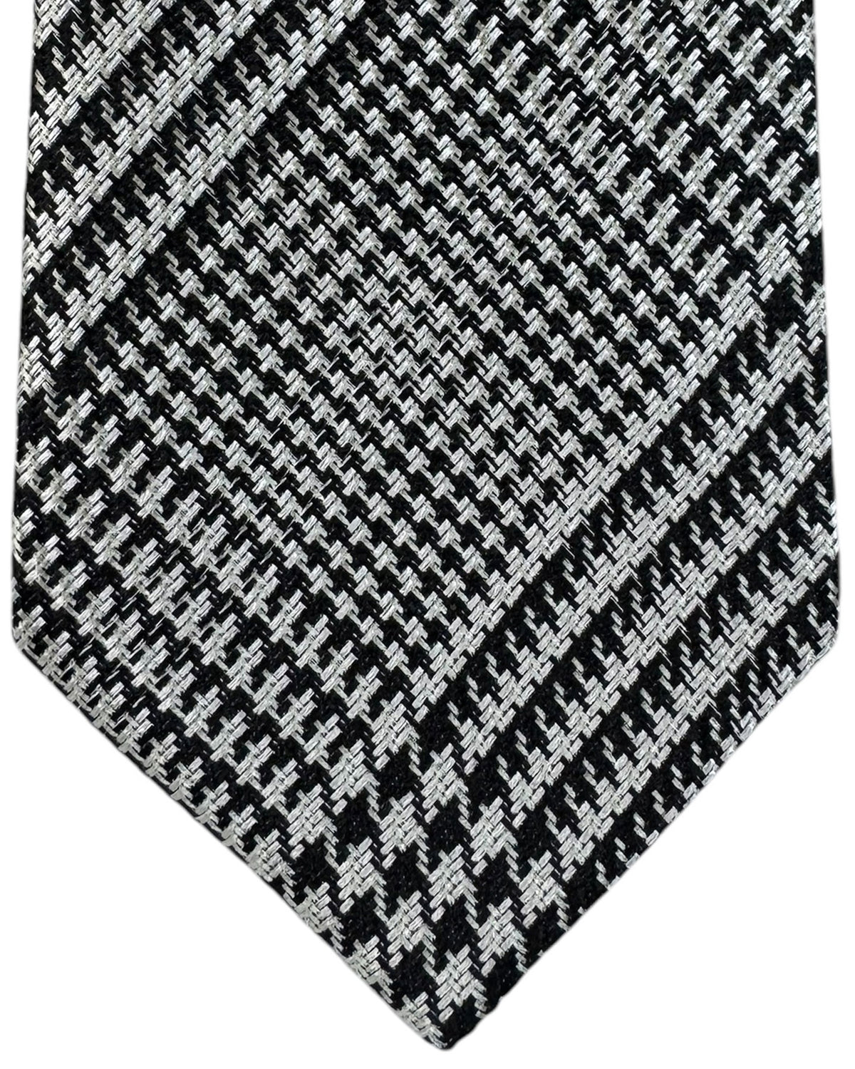 Tom Ford Tie Black Silver Gray 