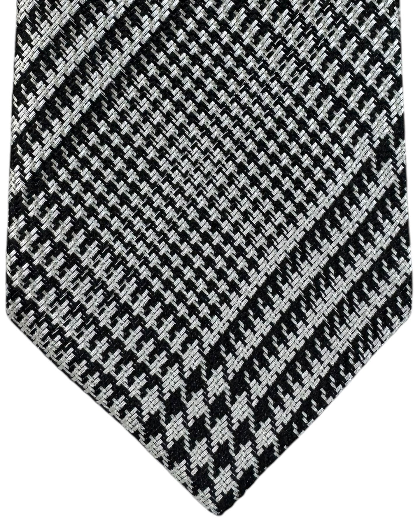 Tom Ford Tie Black Silver Gray 
