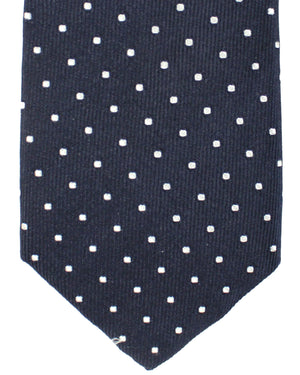 Ungaro Silk Tie Dark Blue Geometric - Narrow Cut Designer Necktie