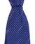 Ungaro Silk Tie Royal Blue Silver Geometric - Narrow Cut Designer Necktie