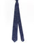 Ungaro Cotton Tie Dark Blue Gray Leaves - Narrow Cut Designer Necktie