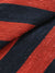 Massimo Valeri Extra Long Tie Dark Blue Rust Orange Stripes
