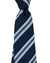 Massimo Valeri Extra Long Tie Navy Blue Stripes