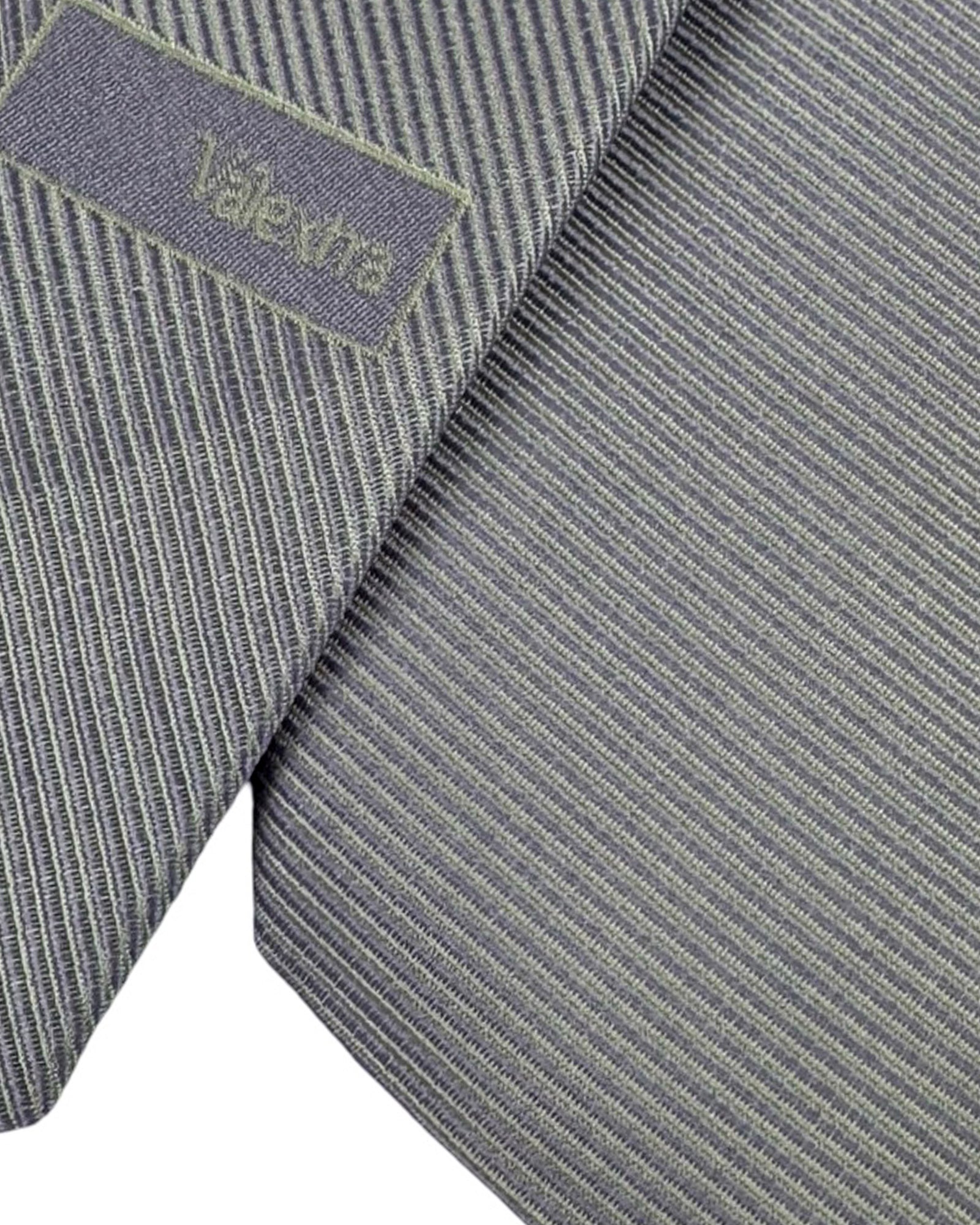 Valextra Silk Tie Lilac Gray Grosgrain - Wide Necktie