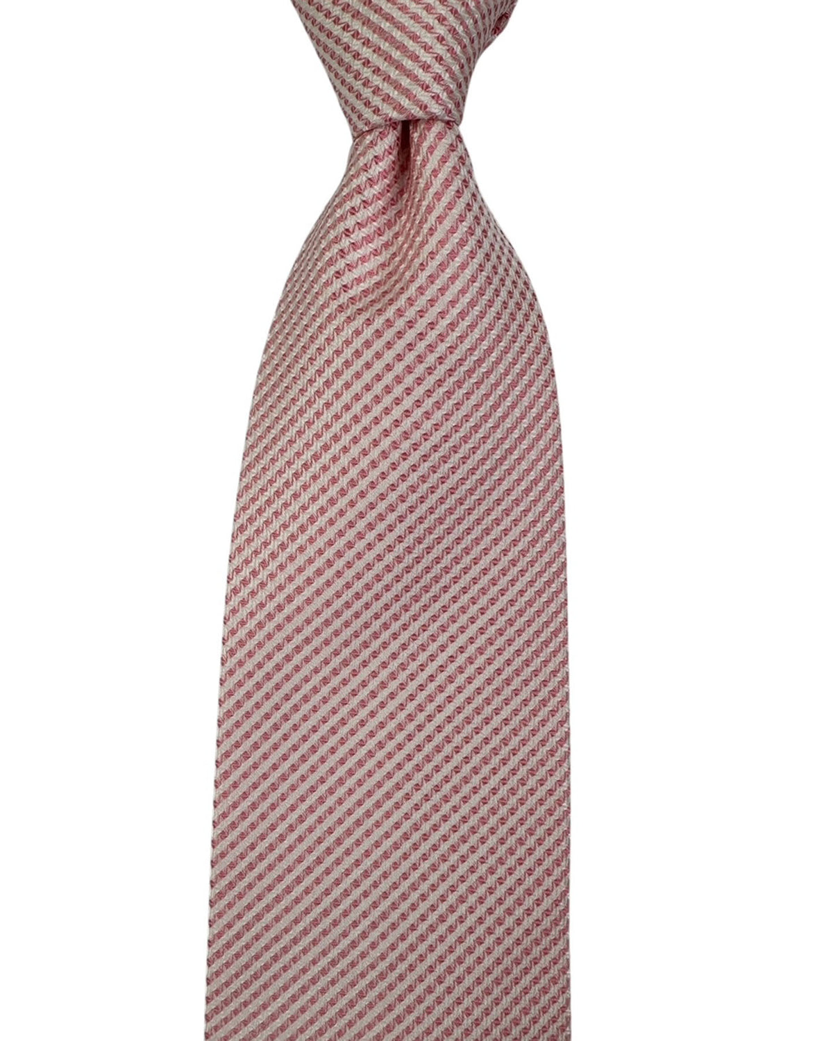 Valextra Silk Tie Pink White Pattern - Wide Necktie SALE