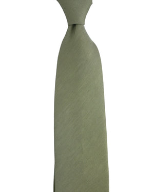 Valextra Silk Tie Solid Light Moss Green Design - Wide Necktie
