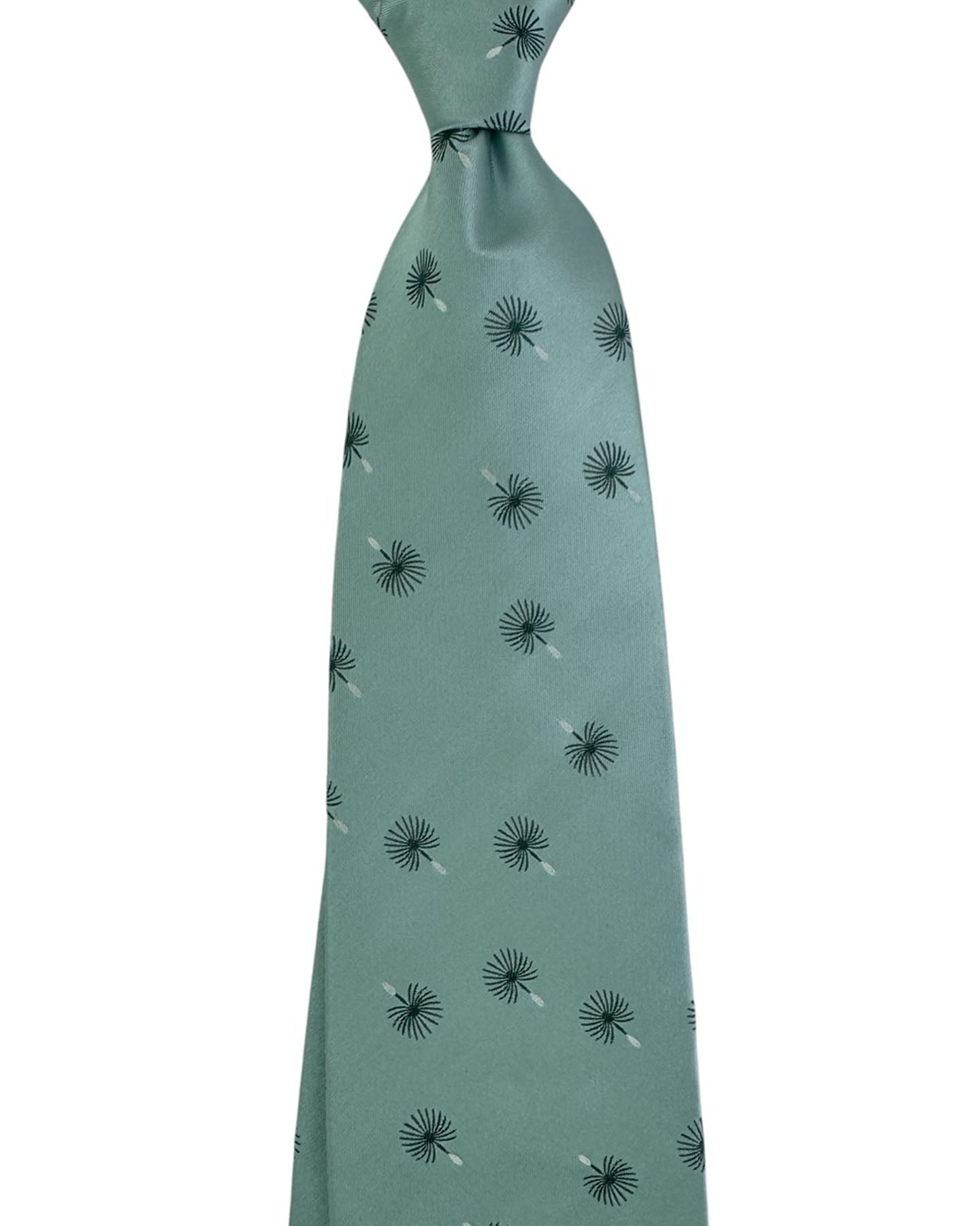 Valextra Silk Tie Dandelion Print - Wide Necktie