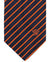 Versace Silk Tie Dark Navy Orange Stripes Medusa