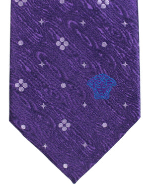 Versace Silk Tie Purple Design