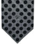 Versace Silk Tie Gray Black Polka Dots Design