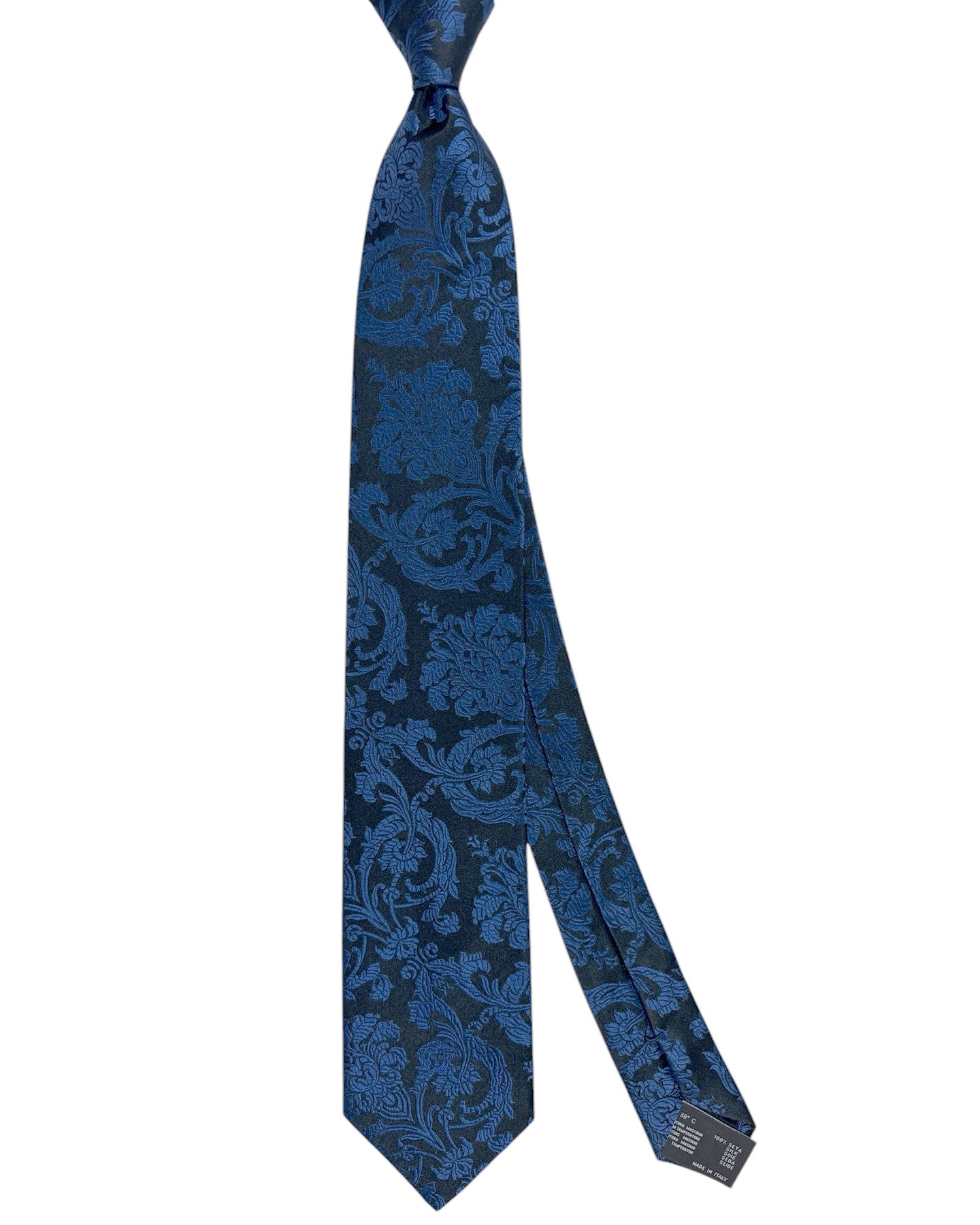 Versace Tie Dark Blue Ornamental Medusa Design