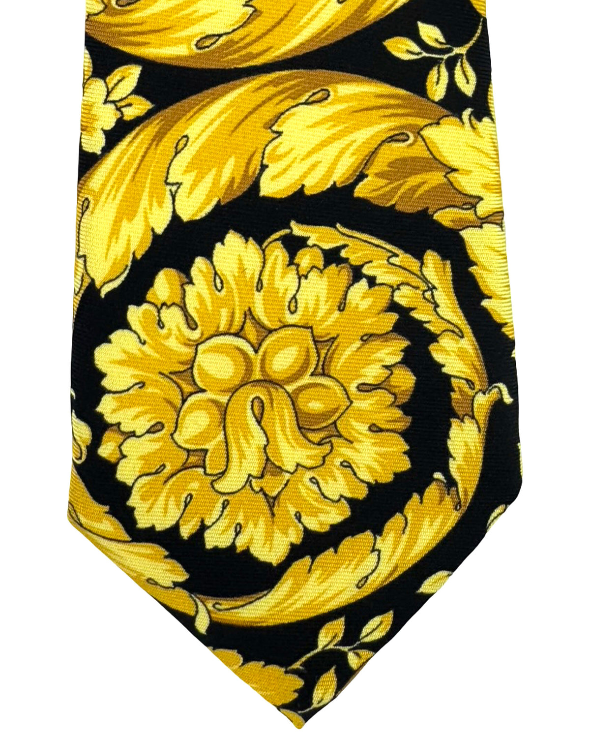Versace Silk Tie Black Gold Barocco Medusa