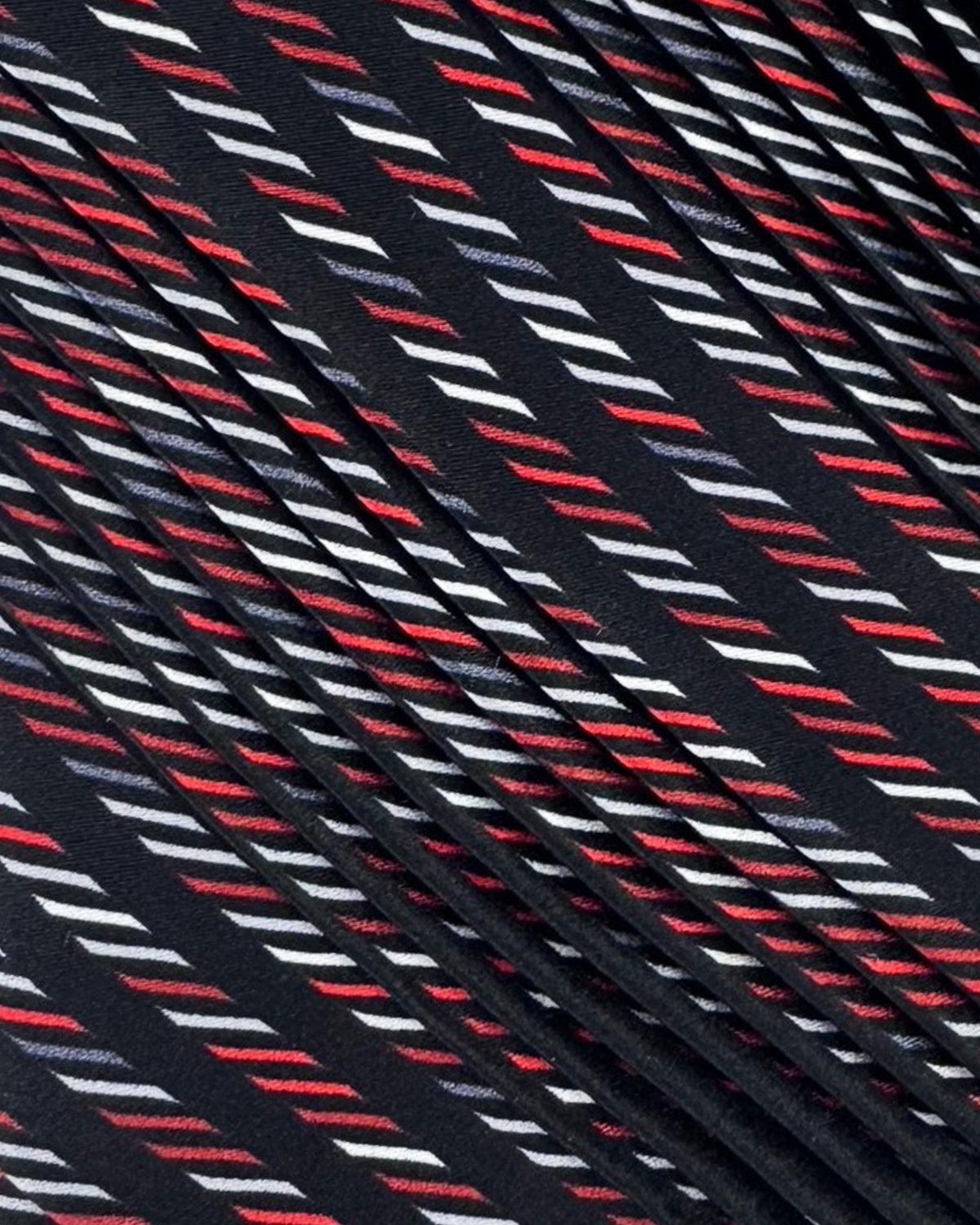 Vitaliano Pancaldi Pleated Silk Tie Black Red Maroon Gray