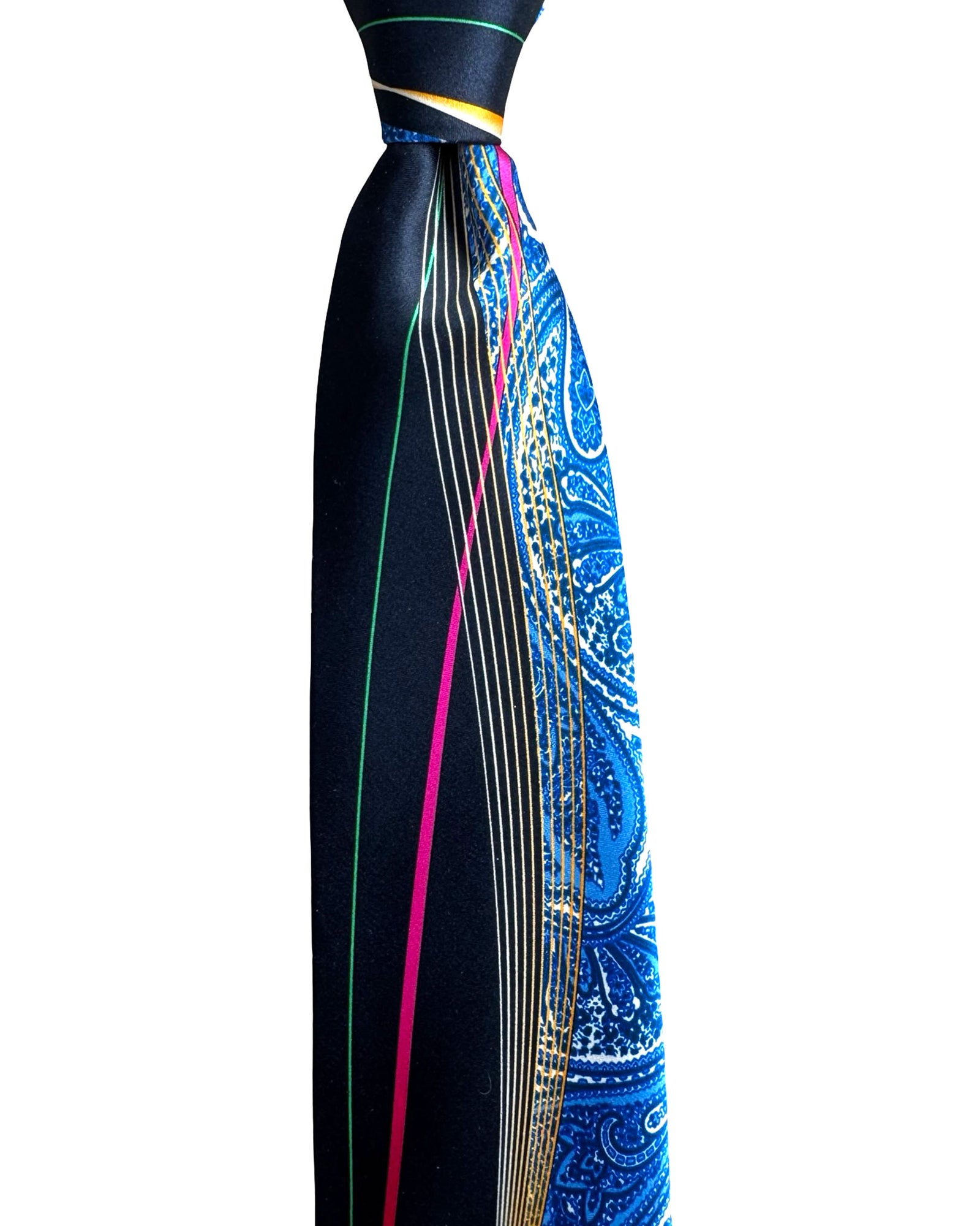 Vitaliano Pancaldi Silk Tie Blue Paisley