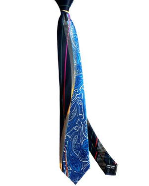 Vitaliano Pancaldi Silk Tie Blue Paisley