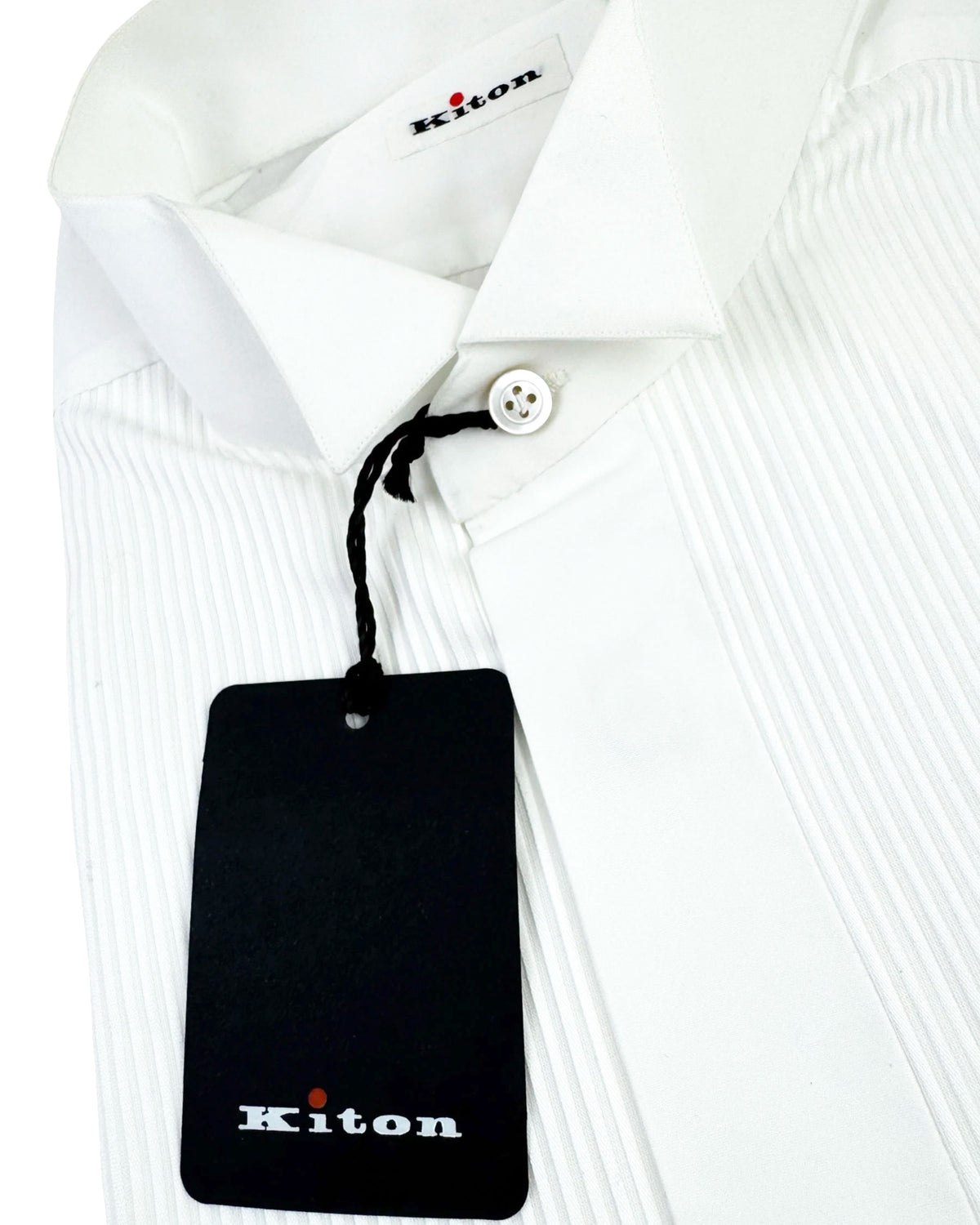 Kiton Tuxedo Shirt White Wing Collar