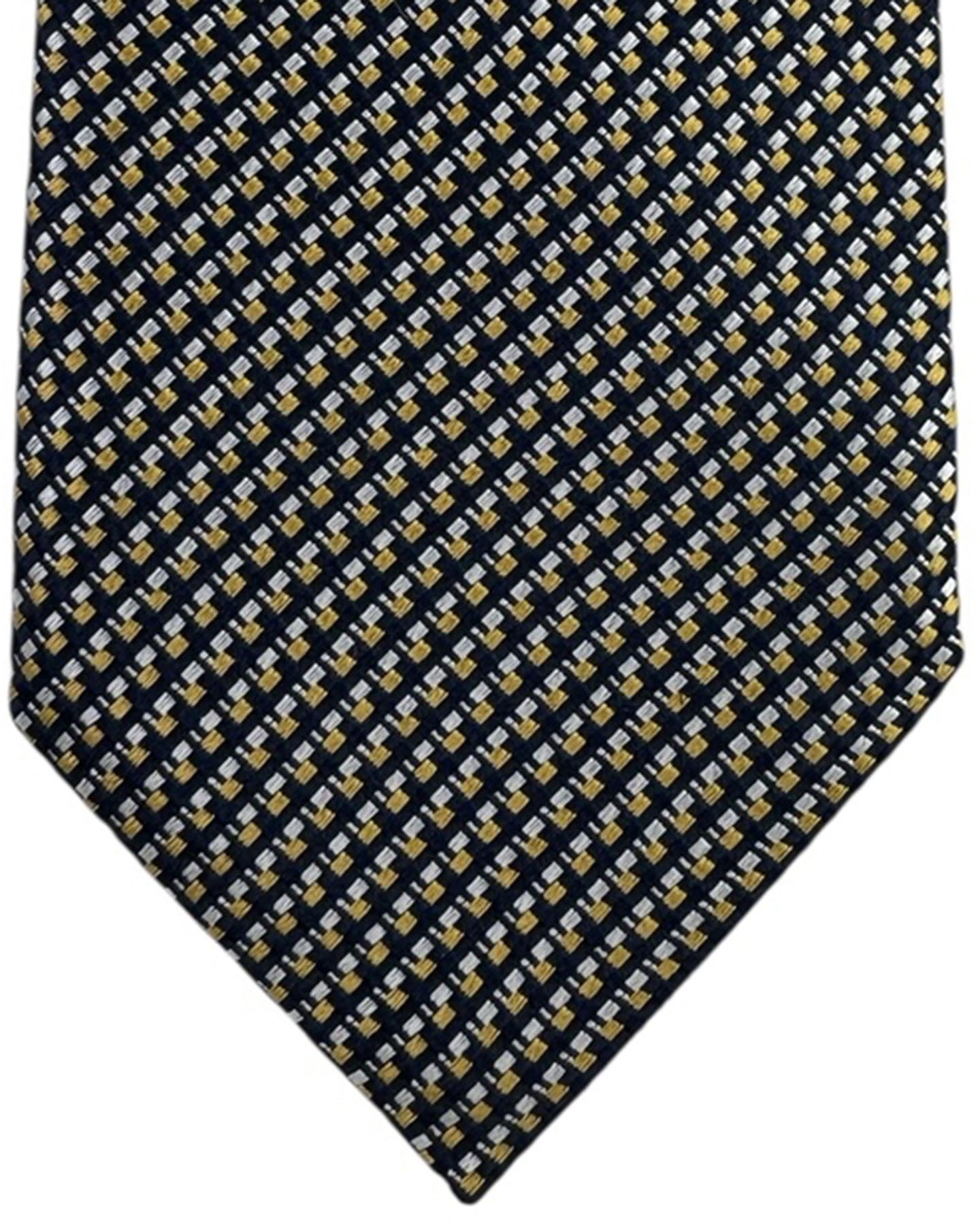Ermenegildo Zegna Tie Black Micro Pattern