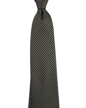 New

 Zegna Tie Black Micro Pattern