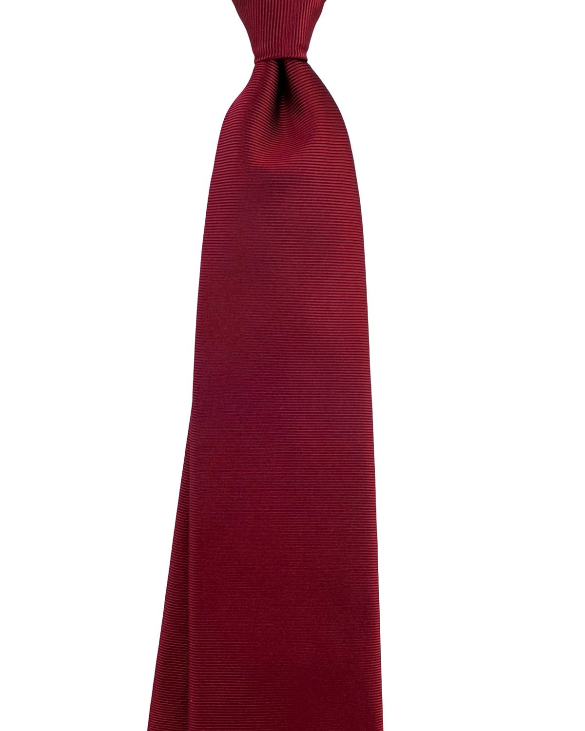 Ermenegildo Zegna Tie Bordeaux Ribbed Solid