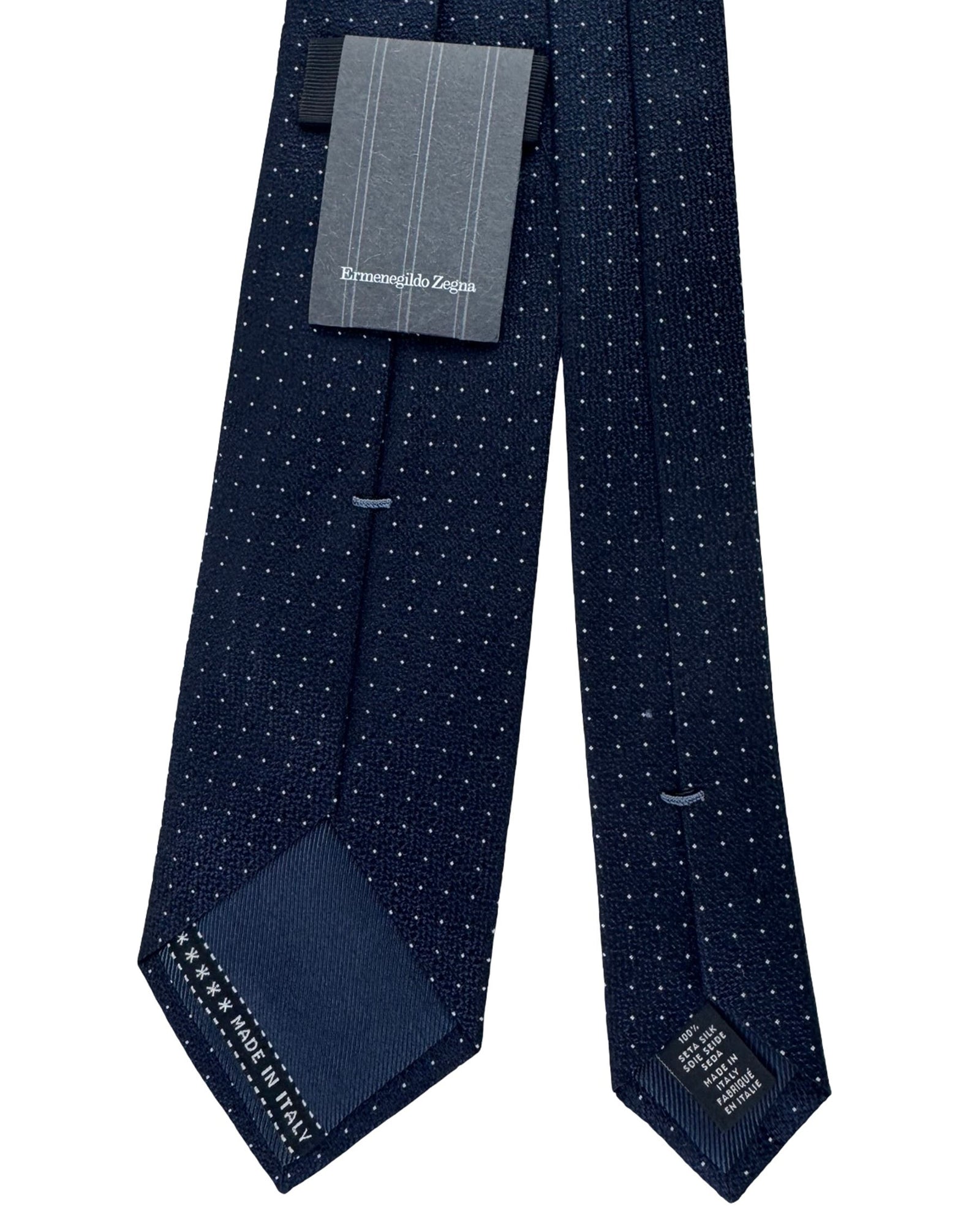 Ermenegildo Zegna Midnight Blue Micro Dots