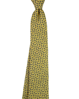 Ermenegildo Zegna Silk Tie Yellow Butterfly Novelty - Narrow Cut