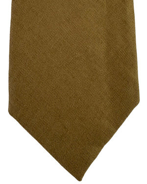 Ermenegildo Zegna Tie Camel Brown Textured Solid