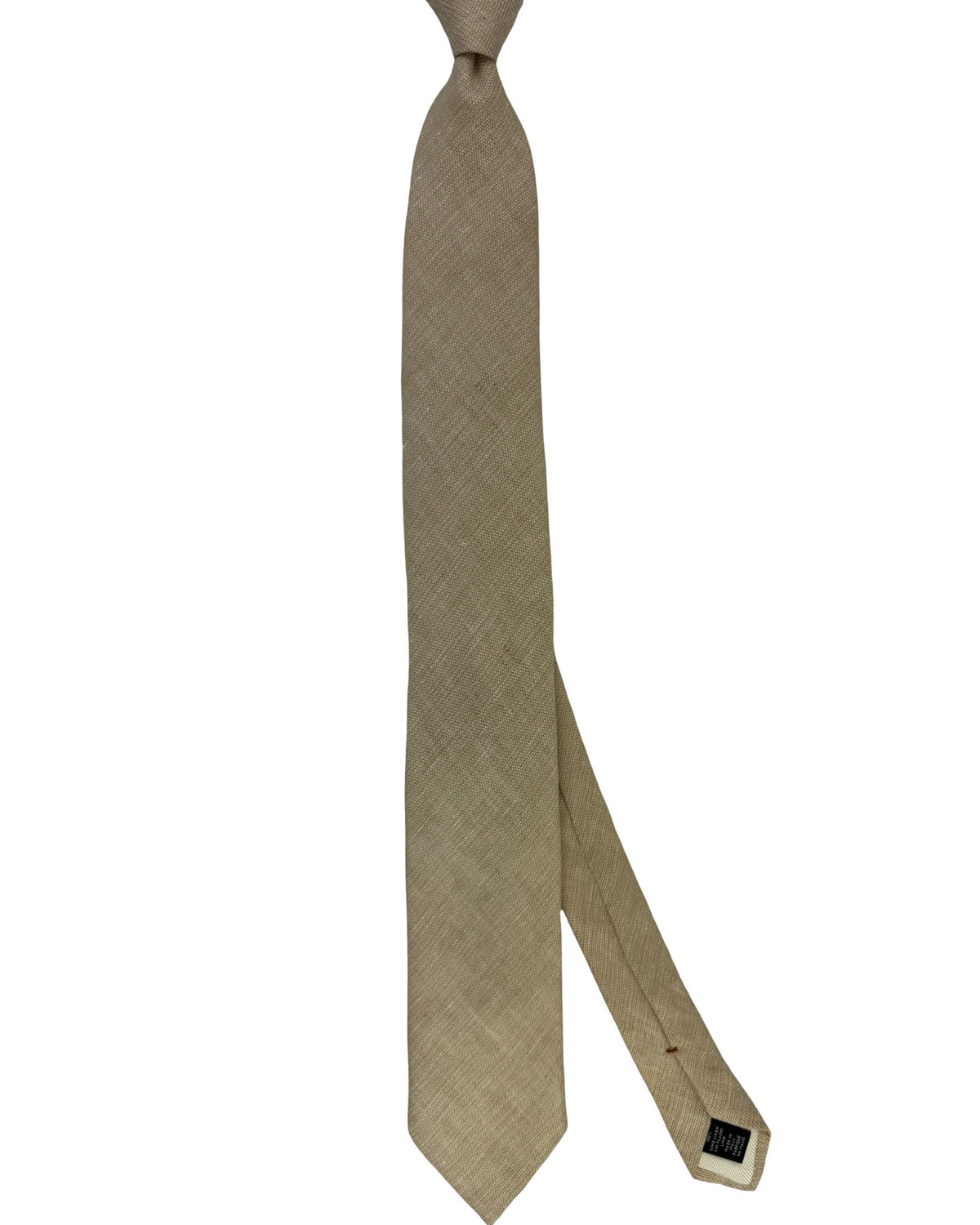 Ermenegildo Zegna Linen Tie Beige Textured Weave
