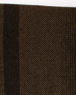 Ermenegildo Zegna Throw Blanket Brown Stripe Design