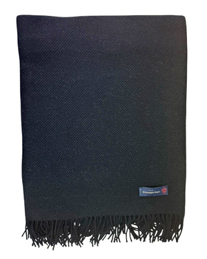 Ermenegildo Zegna Throw Blanket Dark Blue - Wool Cashmere