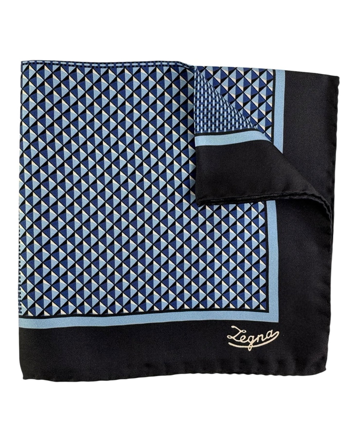 Ermenegildo Zegna Pocket Square Metal Blue Gray