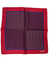 Ermenegildo Zegna Silk Pocket Square Maroon Red Double Print SALE