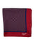 Ermenegildo Zegna Silk Pocket Square Maroon Red Double Print SALE