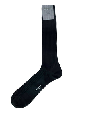 Ermenegildo Zegna Wool Socks Black - Mid Calf EUR 45 / US 11 1/2