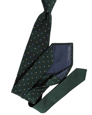 Ermenegildo Zegna Sevenfold Tie Green Design 