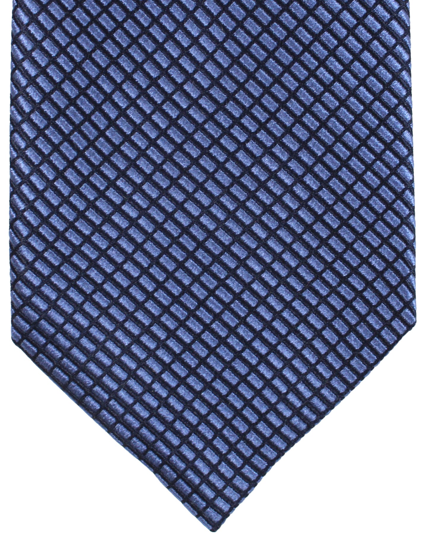 Ermenegildo Zegna Silk Tie Periwinkle Blue Geometric