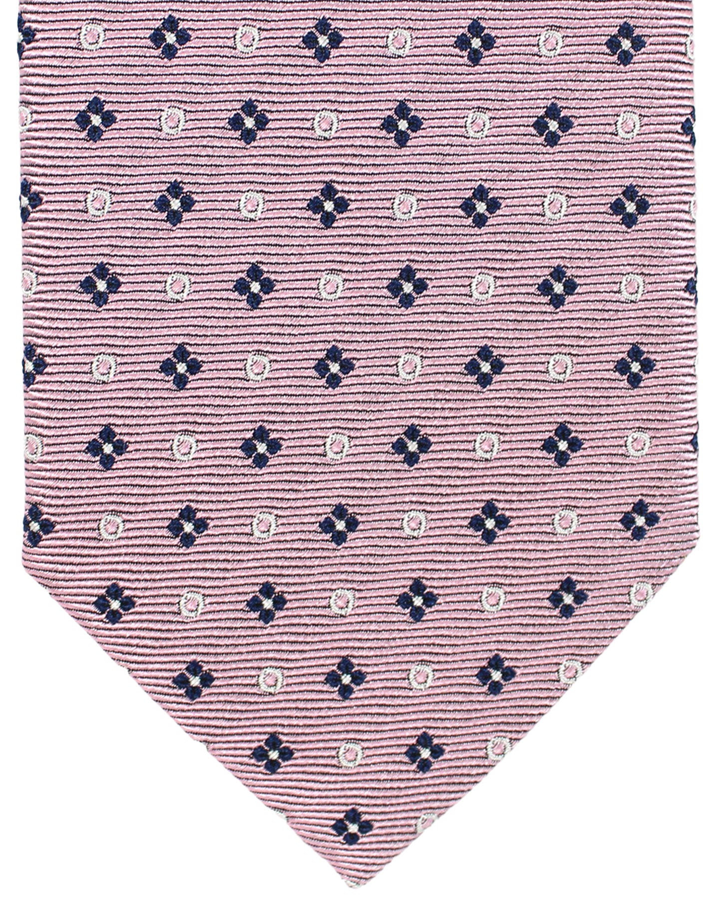 Ermenegildo Zegna Silk Tie Pink Geometric