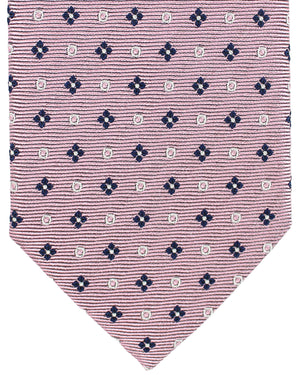 Ermenegildo Zegna Silk Tie Pink Geometric